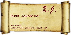Ruda Jakobina névjegykártya